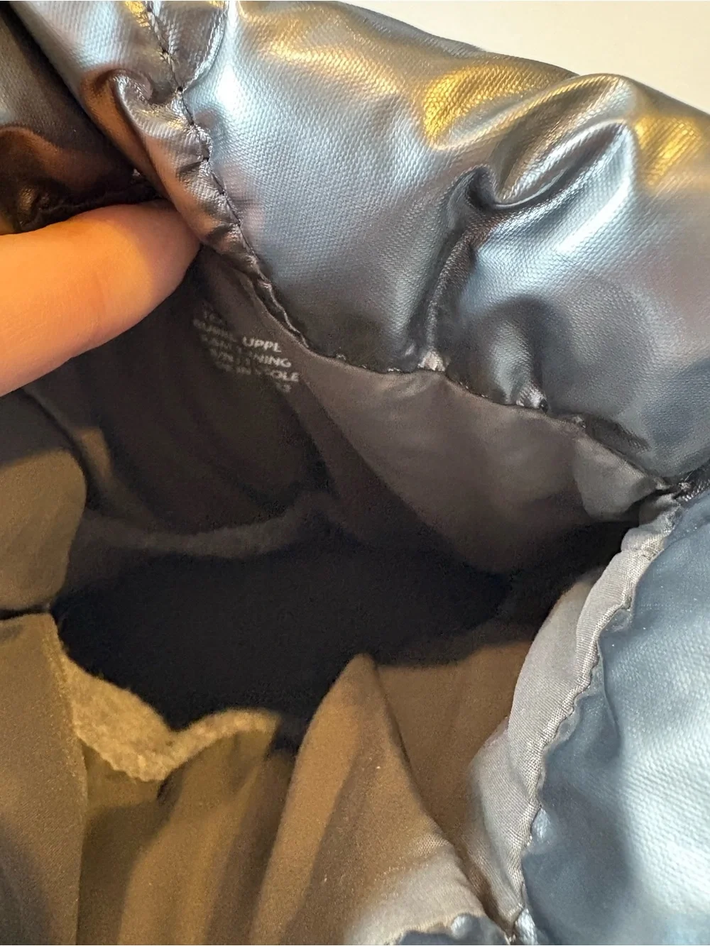 Tory Burch || Sleeping Bag Quilted Winter Booties Snow Ski Moon Boots Silver 5.5